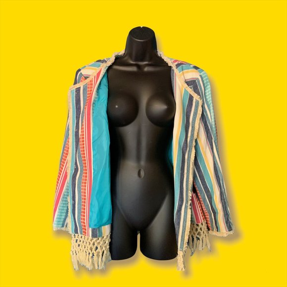 Striped Shell Jacket by Multiples - Picture 2 of 4